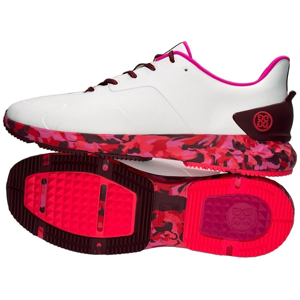 Men's G/Fore MG4+ Spikeless Golf Shoes Size ~16 Sorbet Camo White